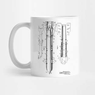 Aerial Missile Vintage Patent Hand Drawing Mug